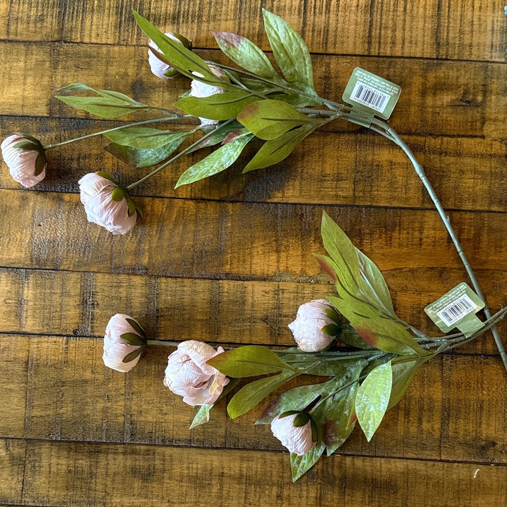 Viral Ashland Tan Peony Artificial Stem x2